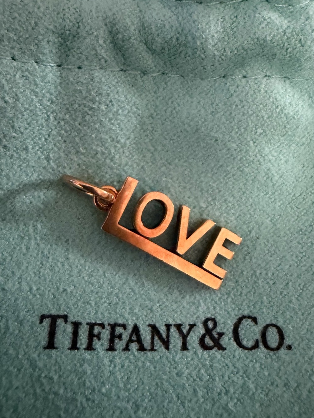 Tiffany & Co. 18k Gold 'LOVE' Pendant Charm